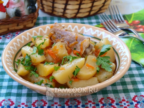 Фото жаркого из курицы и картошки