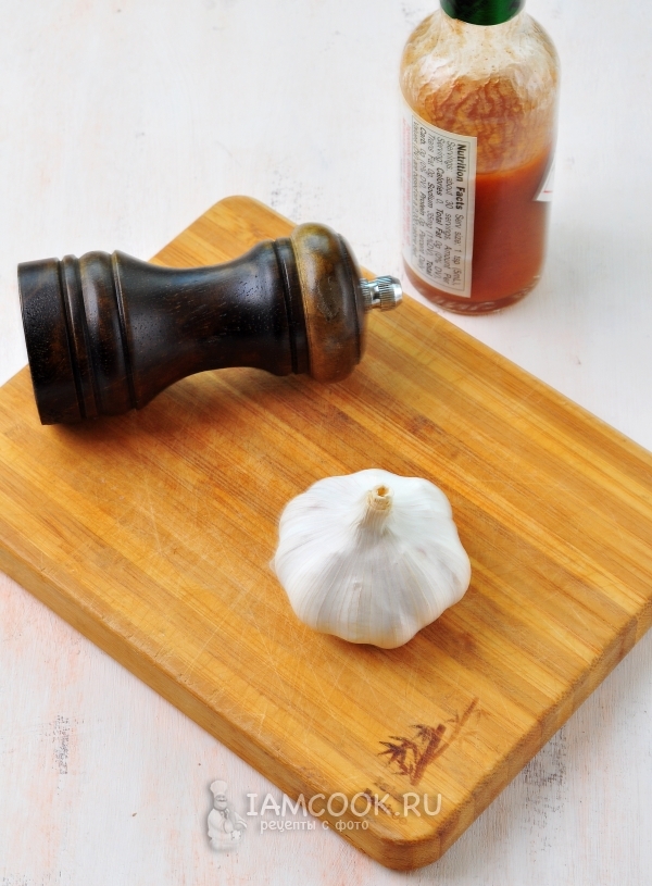 Подготовить чеснок и перец