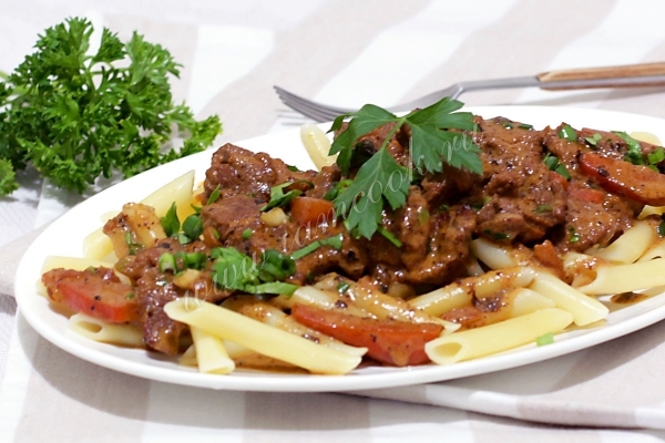 Рецепт говядины в сливочном соусе