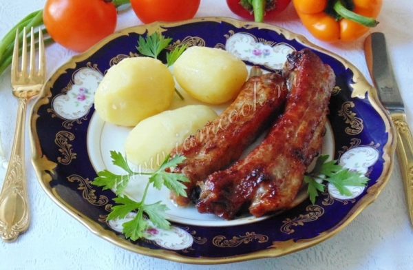 Рецепт свиных ребрышек в духовке