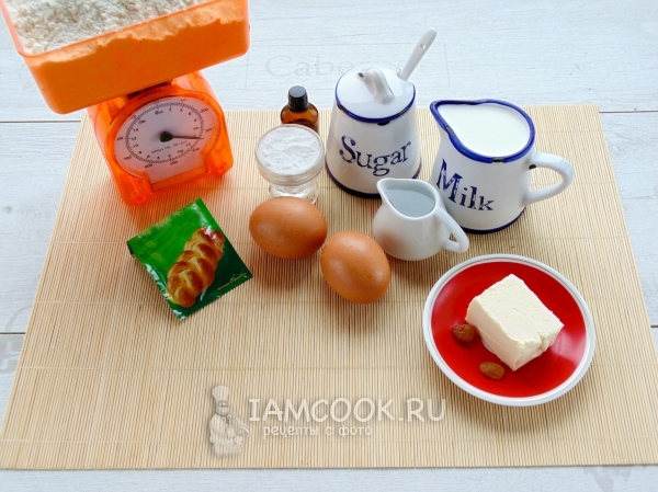 Ингредиенты для хлеба «Дед Мороз»