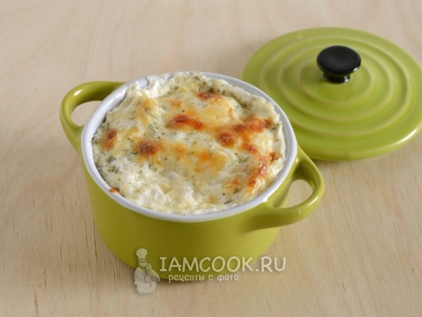 Рецепт вареников с картофелем, запеченных под сырной корочкой