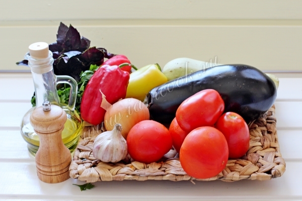 Ингредиенты для рататую по деревенски