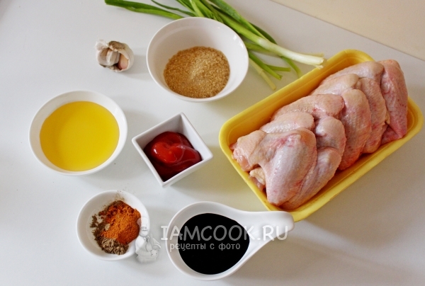 Ингредиенты для крылышек в маринаде