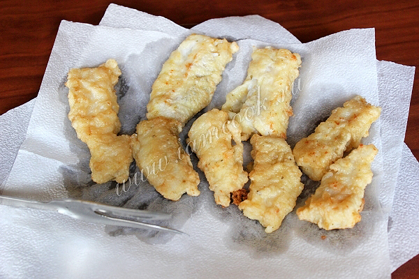 филе камбалы в кляре