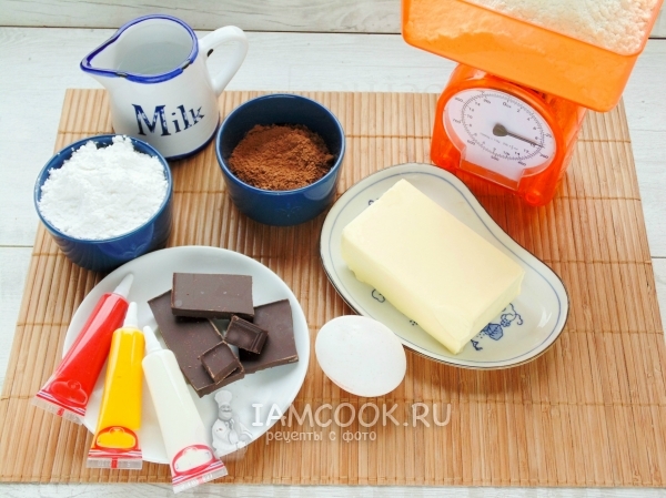 Ингредиенты для печенья «Обезьянка»