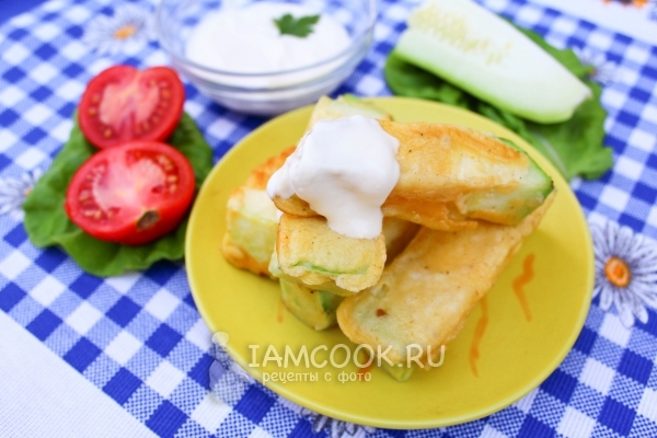 Рецепт кабачковых палочек в кляре