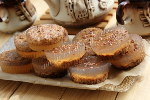 Рецепт печенья с желе и семенами льна