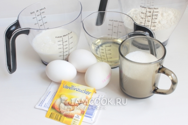 Ингредиенты для пирожных «Глазунья»