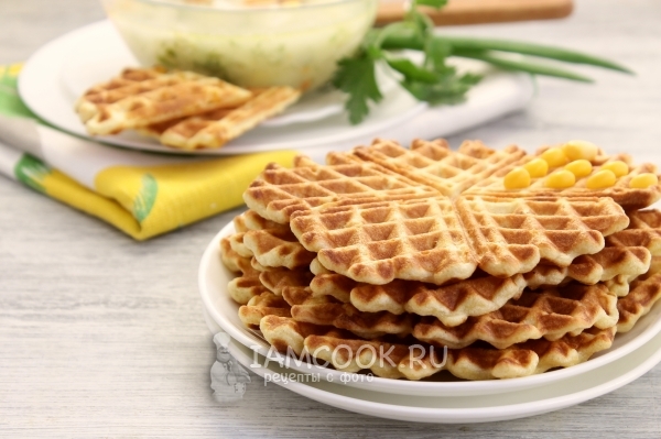 Готовые вафли с кукурузой
