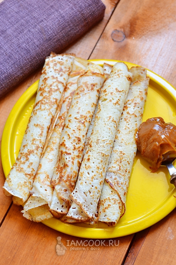 Блины без яиц на молоке