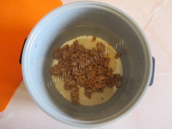 Слои лазаньи в мультиварке