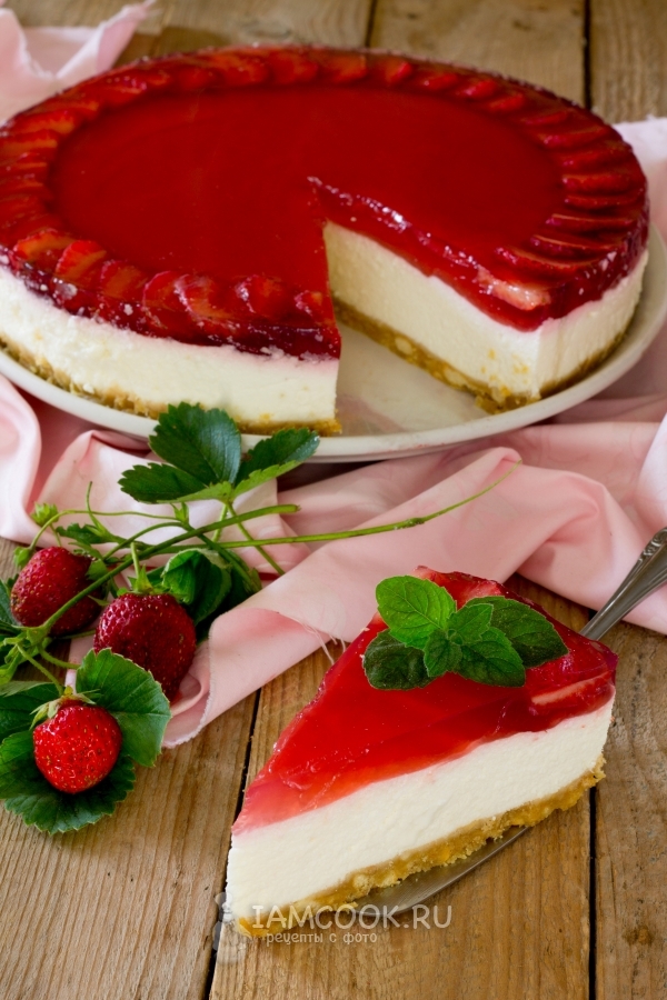 Фото клубничного чизкейка