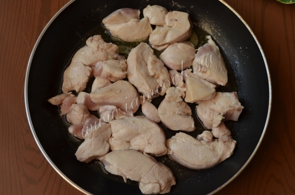 Обжарка куриного филе