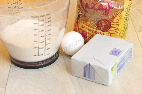 Ингредиенты для мраморного печенья