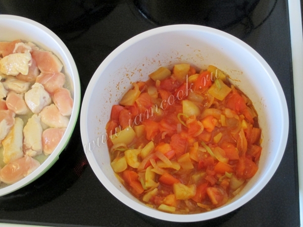 Овощи и курица