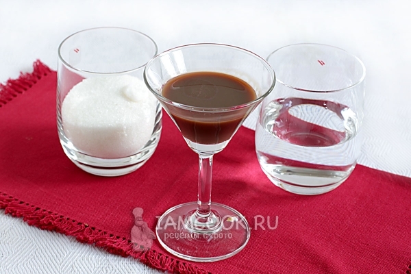 Ингредиенты для сиропа для пропитки бисквита