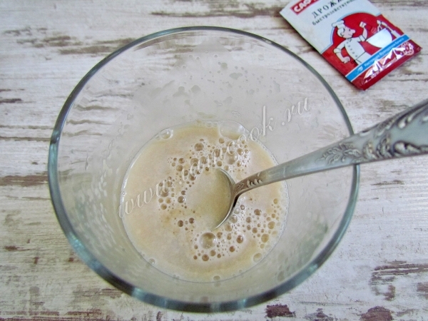Дрожжи с водой