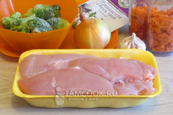 Ингредиенты для запеканки из куриного фарша