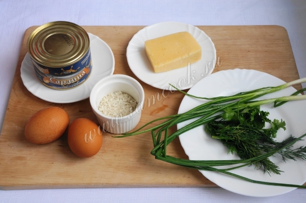 Ингредиенты для рыбного салата