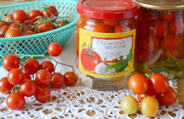 Фото консервированных помидоров черри на зиму