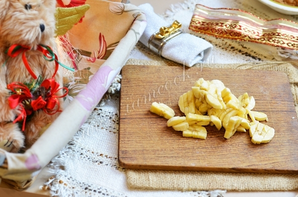 Банан порезанный