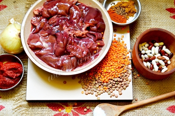 Ингредиенты для чечевичной похлебки по-африкански