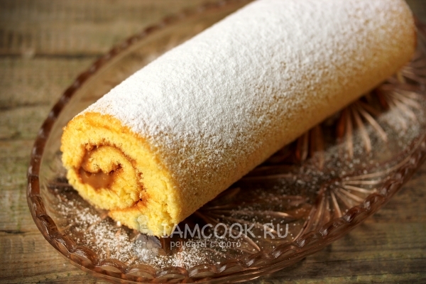 Рецепт рулета со сгущенкой