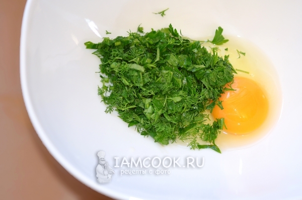 Яйцо с зеленью
