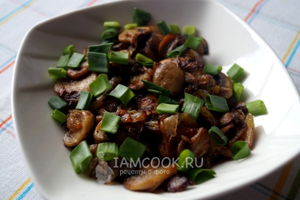 Рецепт жареных грибов с луком