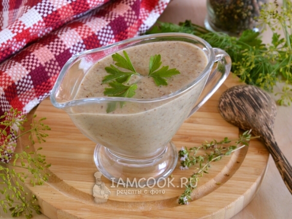 Фото грибного соуса из сушеных грибов