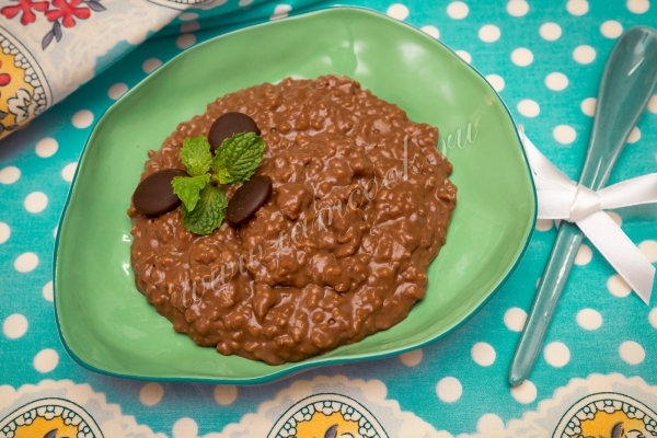 Рецепт шоколадной овсяной каши