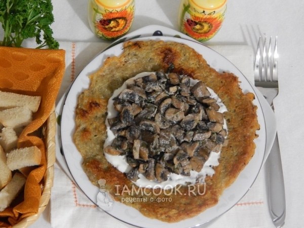 Рецепт решти из картофеля с грибным рагу