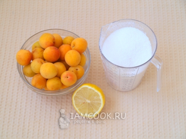 Ингредиенты для абрикосового джема с ядрами