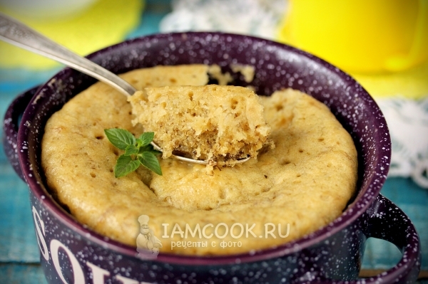 Фото бананового пудинга в микроволновке