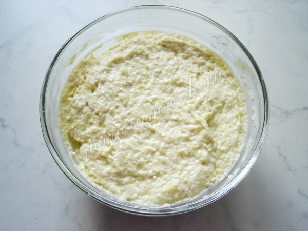Тесто для кабачковых оладьев с творогом