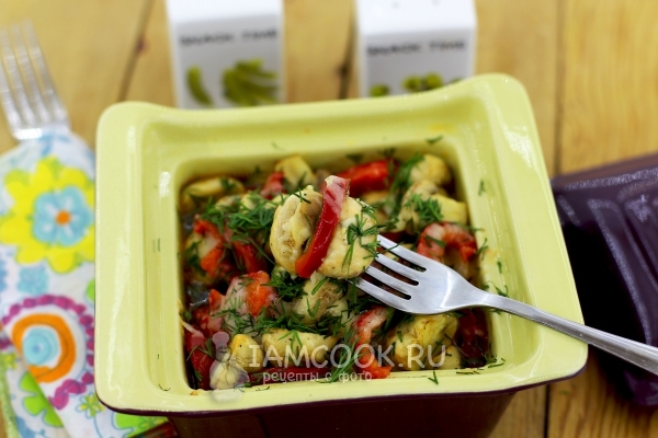 Рецепт шампиньонов запеченных с болгарским перцем