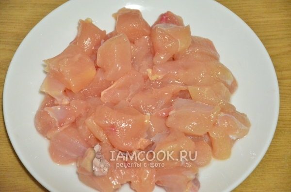 Порезать куриное филе