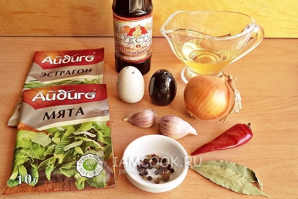 Ингредиенты для маринада для кролика в духовке