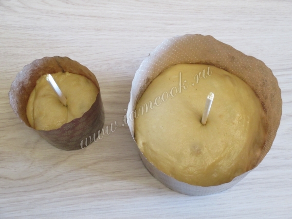 Тесто для кулича в форме