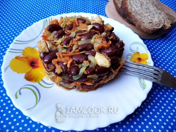Фото быстрого салата с фасолью