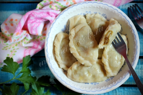 Рецепт вареников с картофелем и мясом