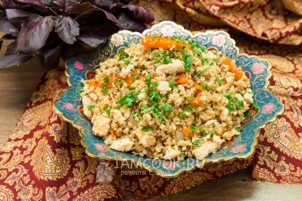 Фото киноа-булгура с фаршем