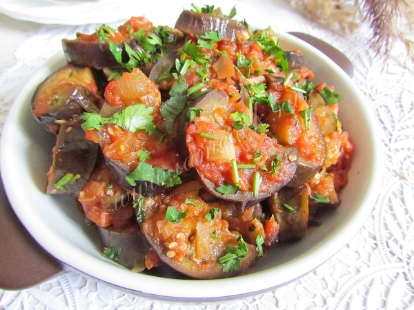 Рецепт баклажанов в томате