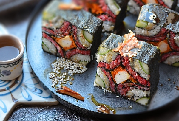 Роллы Сложная мозаика, рецепт