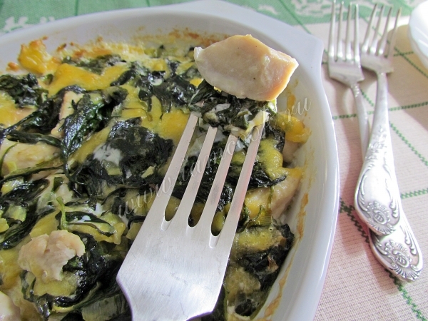 Куриное филе со шпинатом