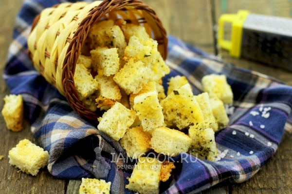 Рецепт сухариков с сыром