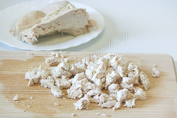 Измельчаем куриную грудку