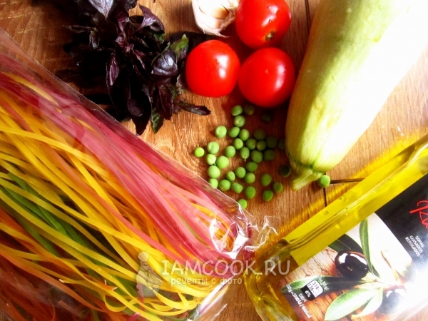 Ингредиенты для пасты с овощами