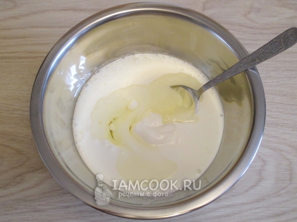 Кефир со сметаной и маслом